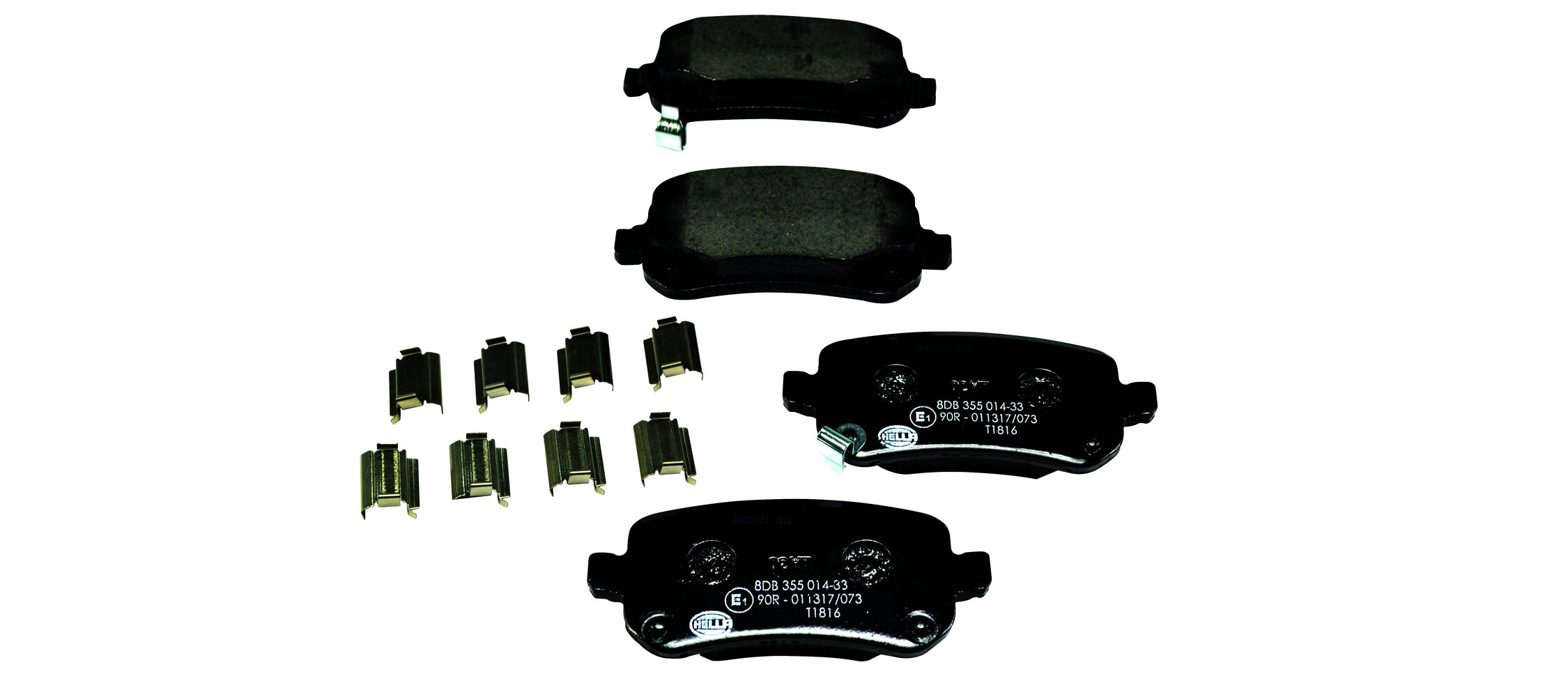 Brake Pad Set, disc brake - 8DB 355 014-331 HELLA