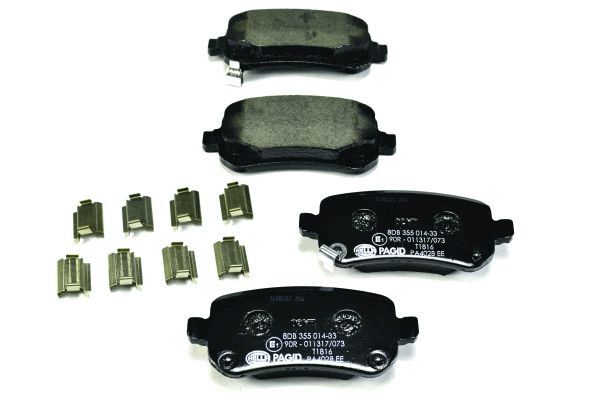 Комплект тормозных колодок, дисковый тормоз - 8DB 355 014-331 HELLA