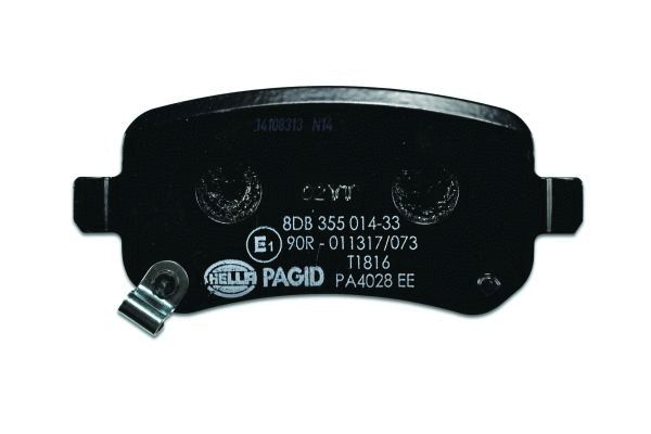 Комплект тормозных колодок, дисковый тормоз - 8DB 355 014-331 HELLA