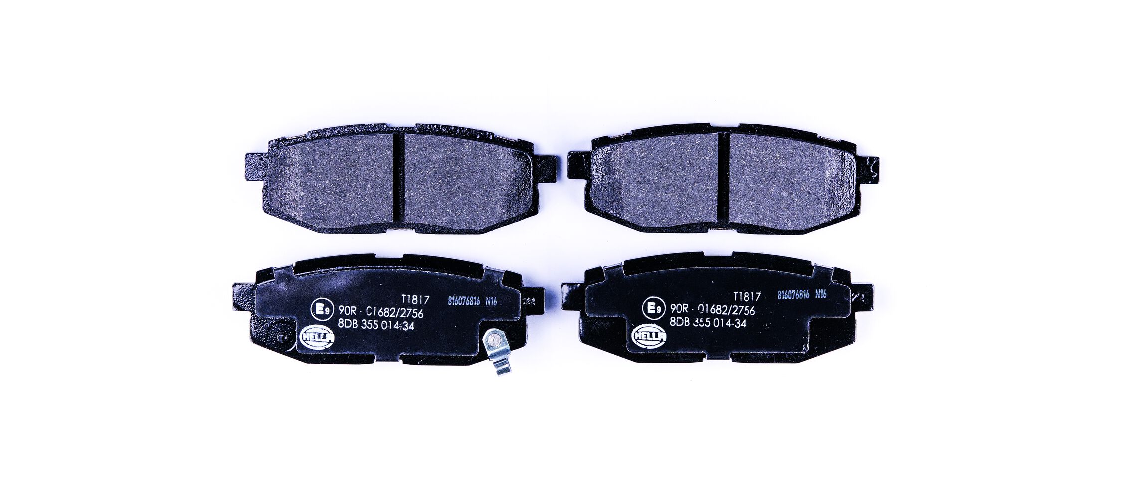 Brake Pad Set, disc brake - 8DB 355 014-341 HELLA