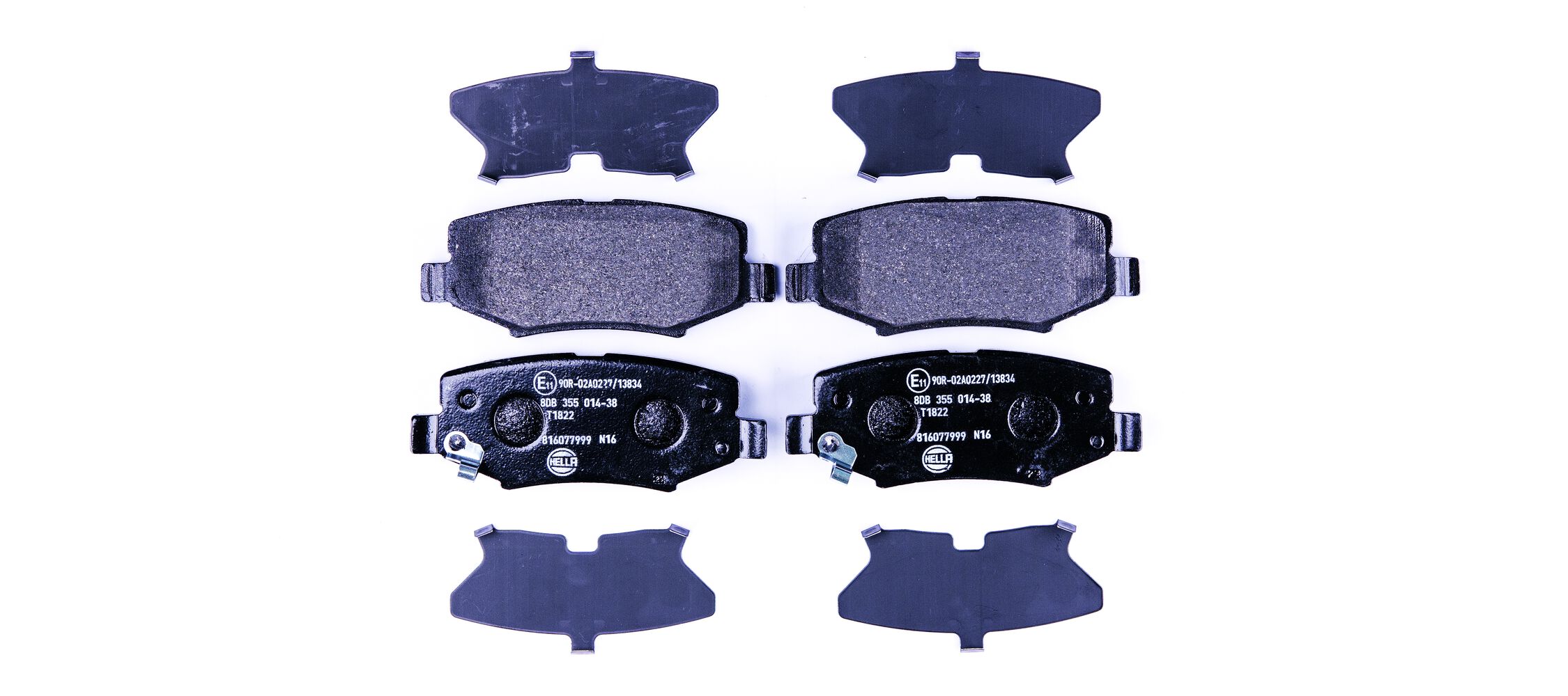 Brake Pad Set, disc brake - 8DB 355 014-381 HELLA