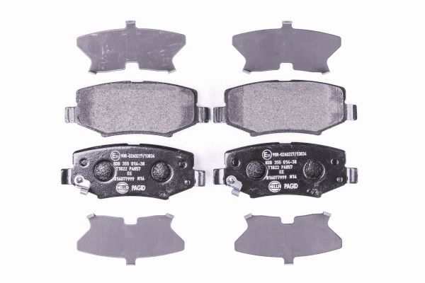 Brake Pad Set, disc brake - 8DB 355 014-381 HELLA