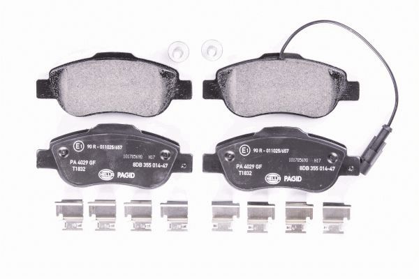 Brake Pad Set, disc brake - 8DB 355 014-471 HELLA