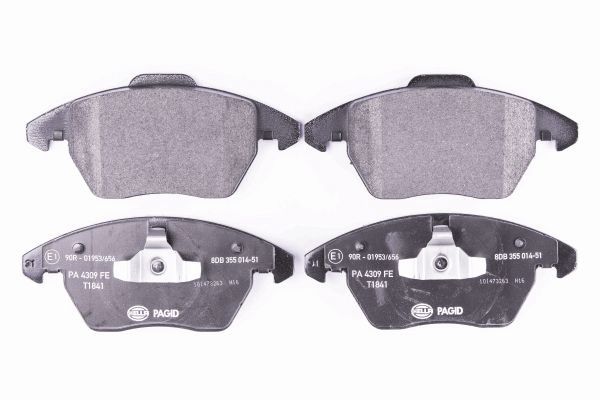 Brake Pad Set, disc brake - 8DB 355 014-511 HELLA