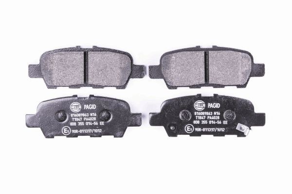 Brake Pad Set, disc brake - 8DB 355 014-561 HELLA