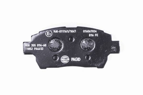 Brake Pad Set, disc brake - 8DB 355 014-601 HELLA