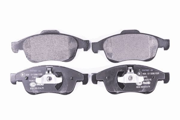 Brake Pad Set, disc brake - 8DB 355 014-791 HELLA
