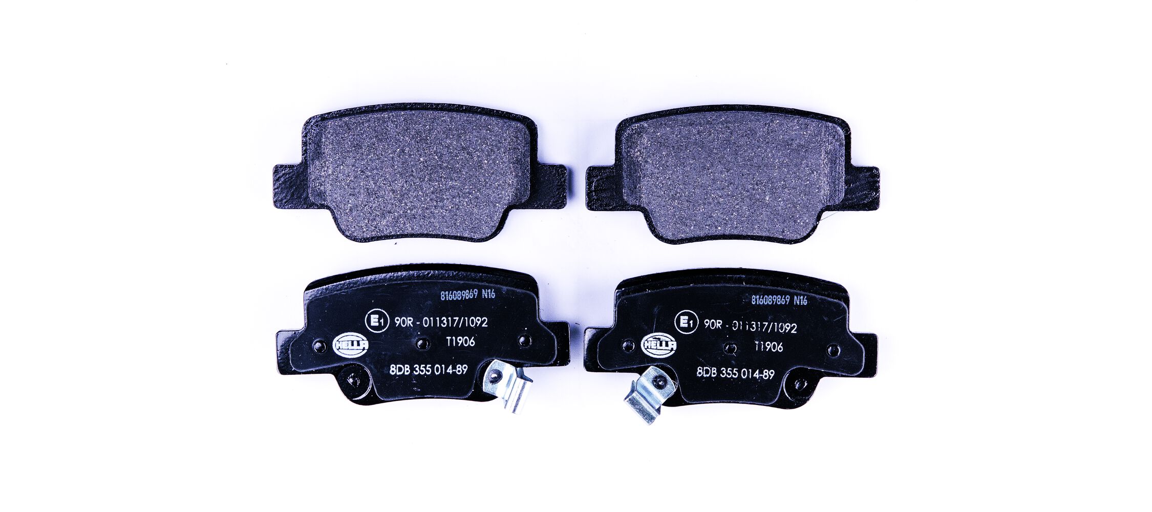 Brake Pad Set, disc brake - 8DB 355 014-891 HELLA