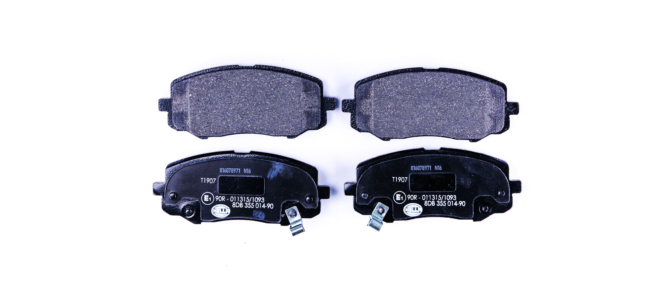 Brake Pad Set, disc brake - 8DB 355 014-901 HELLA