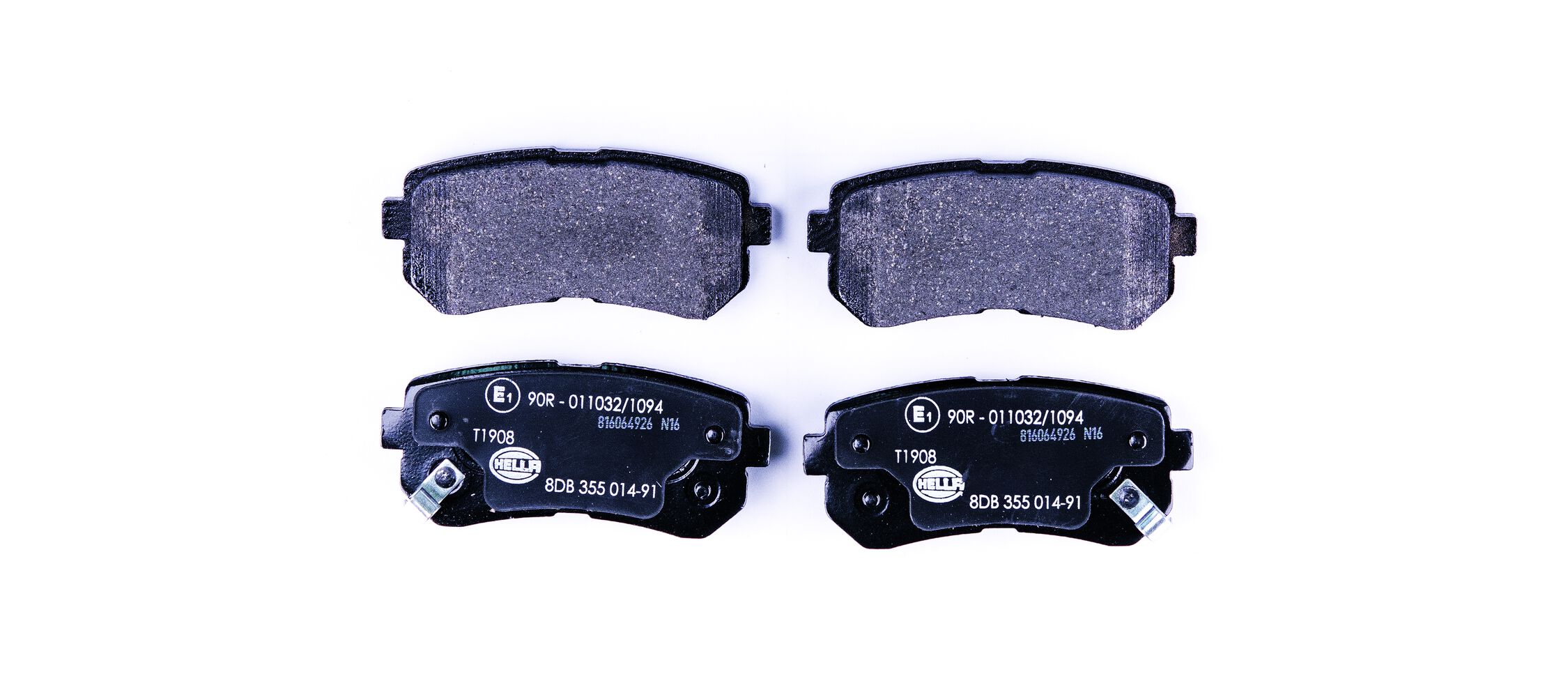Комплект тормозных колодок, дисковый тормоз - 8DB 355 014-911 HELLA
