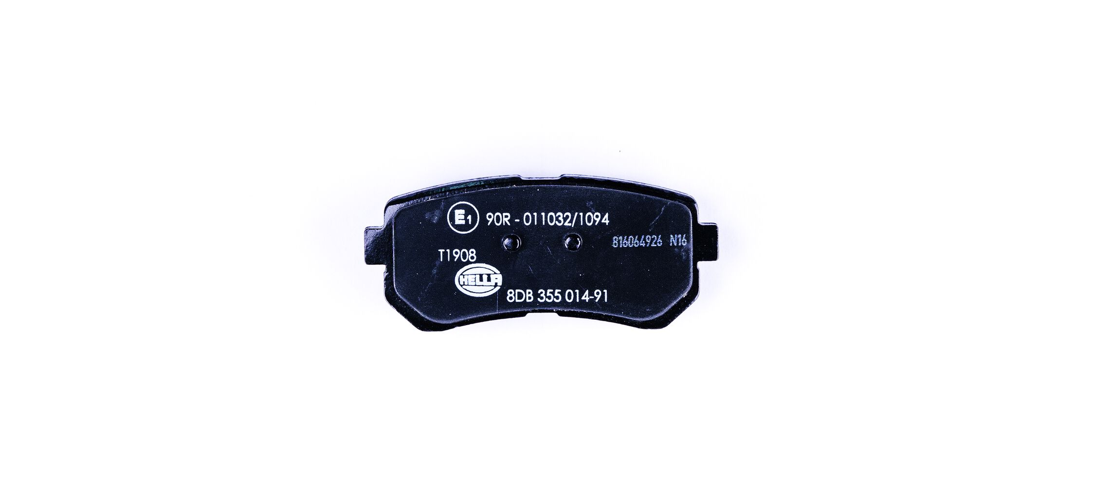 Brake Pad Set, disc brake - 8DB 355 014-911 HELLA
