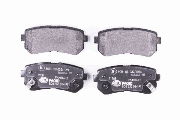 Brake Pad Set, disc brake - 8DB 355 014-911 HELLA
