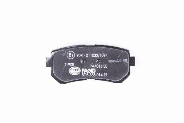 Brake Pad Set, disc brake - 8DB 355 014-911 HELLA