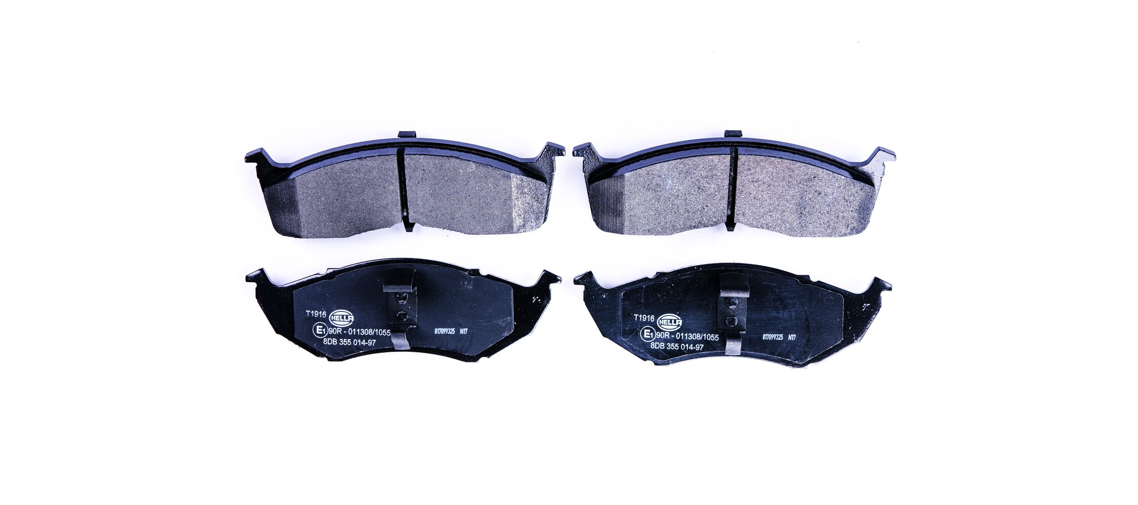 Brake Pad Set, disc brake - 8DB 355 014-971 HELLA