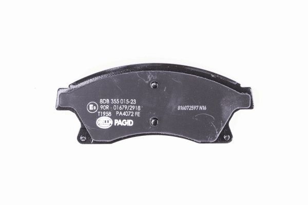 Brake Pad Set, disc brake - 8DB 355 015-231 HELLA