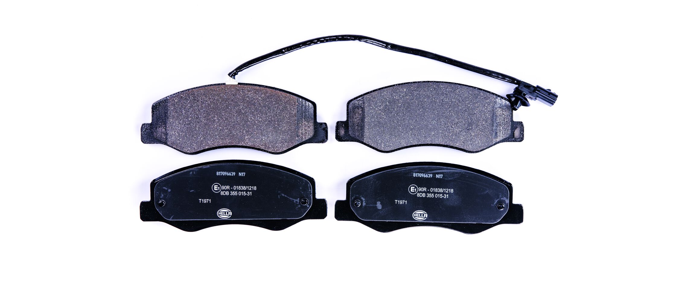 Комплект тормозных колодок, дисковый тормоз - 8DB 355 015-311 HELLA
