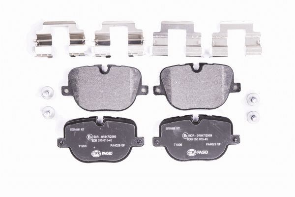 Brake Pad Set, disc brake - 8DB 355 015-451 HELLA