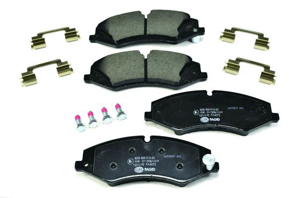 Brake Pad Set, disc brake - 8DB 355 015-551 HELLA