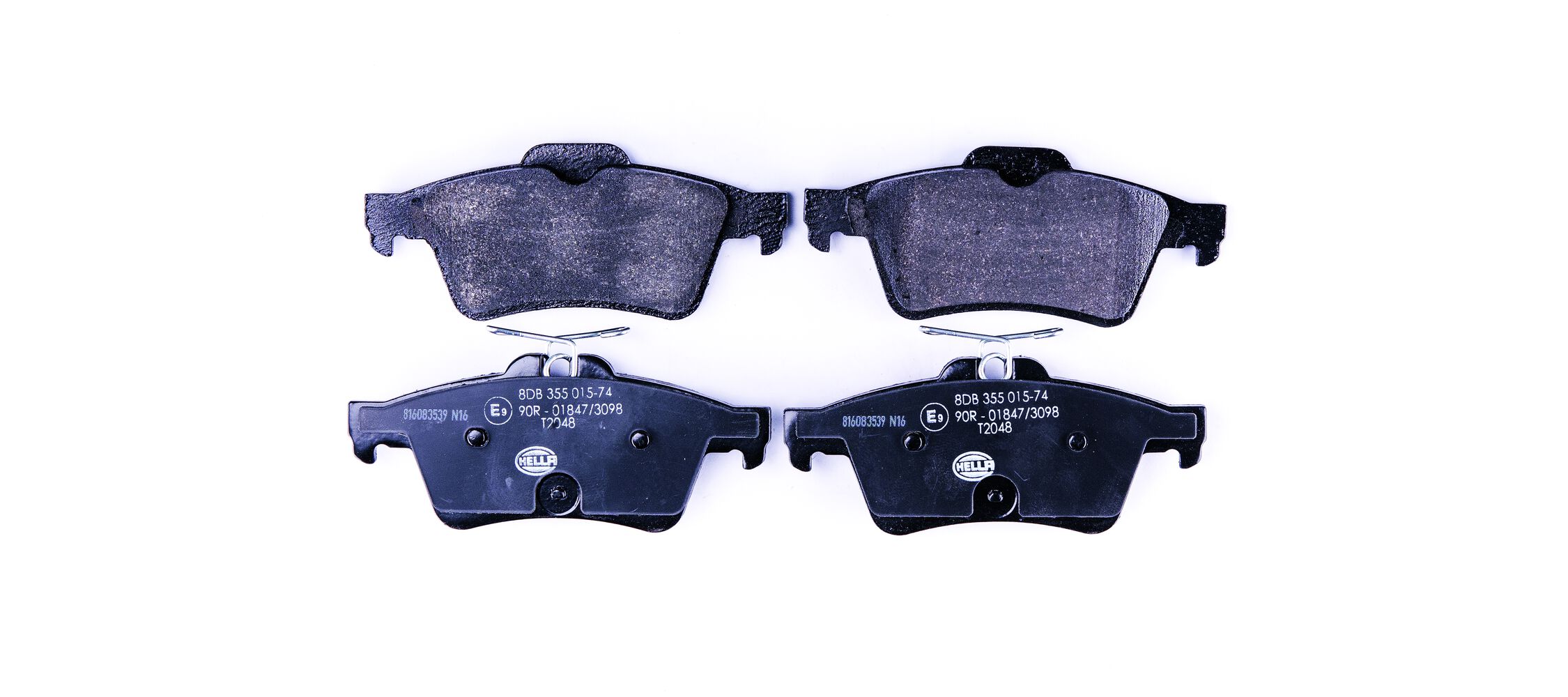 Brake Pad Set, disc brake - 8DB 355 015-741 HELLA