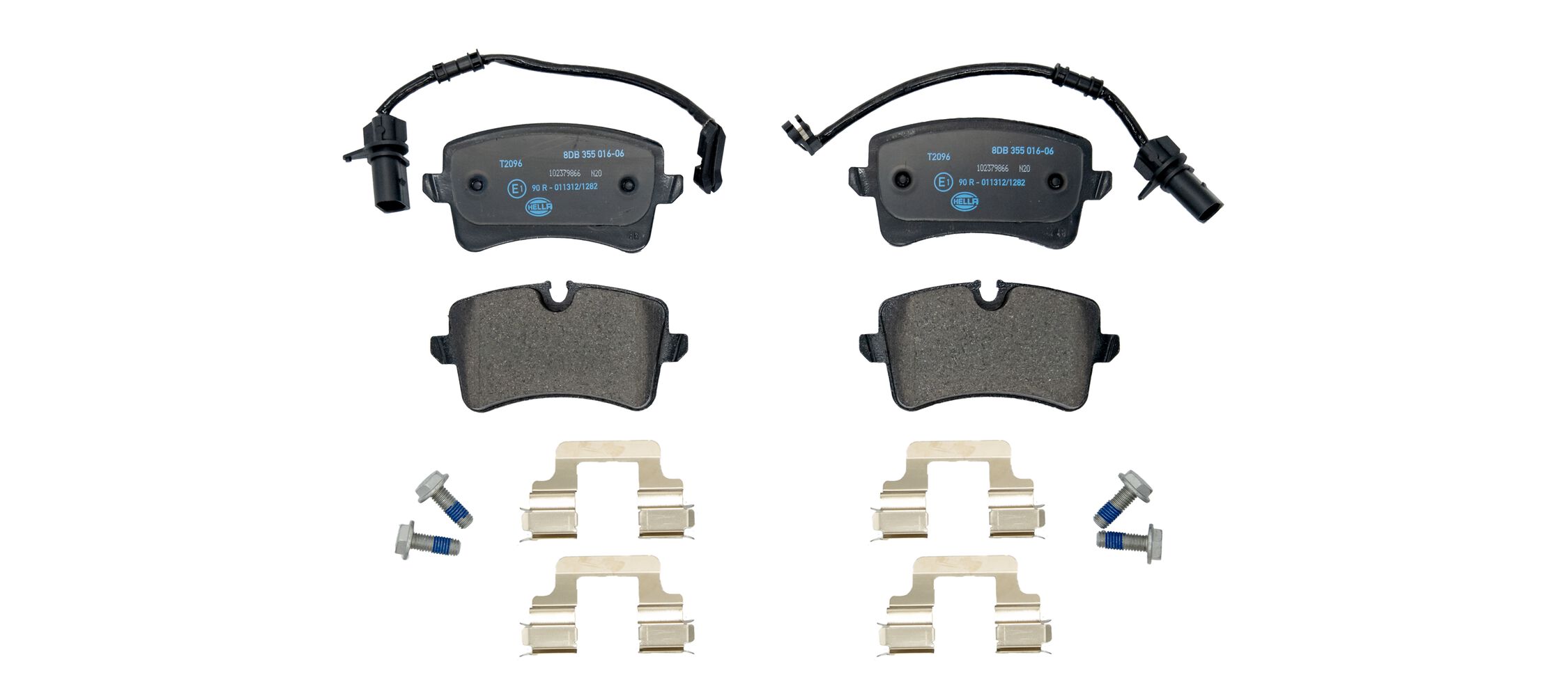 Комплект тормозных колодок, дисковый тормоз - 8DB 355 016-061 HELLA