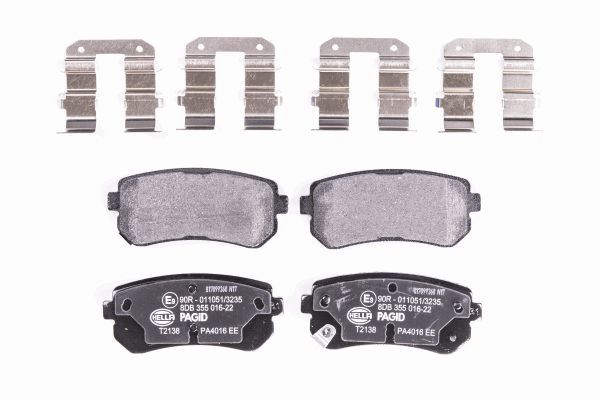 Brake Pad Set, disc brake - 8DB 355 016-221 HELLA