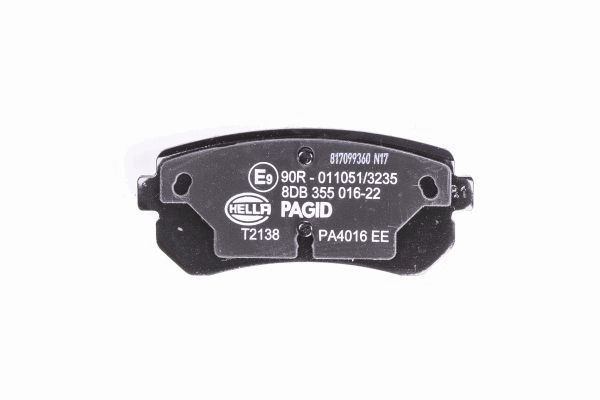 Brake Pad Set, disc brake - 8DB 355 016-221 HELLA