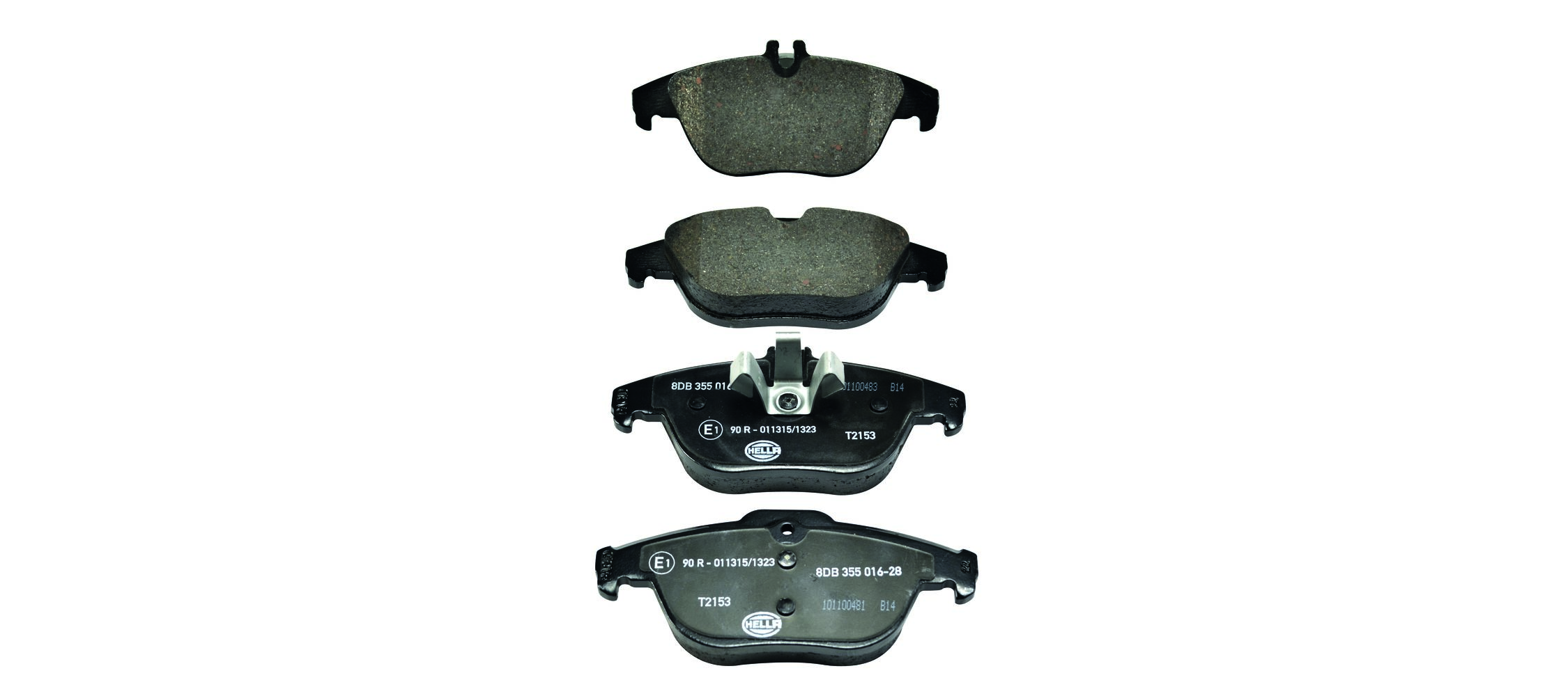 Комплект тормозных колодок, дисковый тормоз - 8DB 355 016-281 HELLA