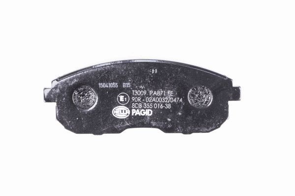 Brake Pad Set, disc brake - 8DB 355 016-381 HELLA