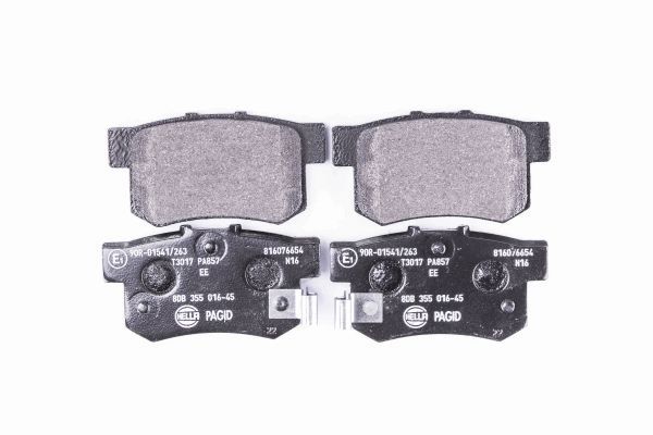 Brake Pad Set, disc brake - 8DB 355 016-451 HELLA