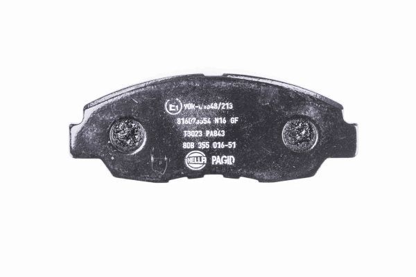 Brake Pad Set, disc brake - 8DB 355 016-511 HELLA