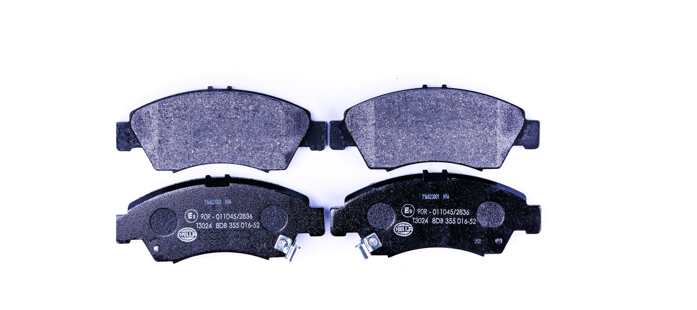 Brake Pad Set, disc brake - 8DB 355 016-521 HELLA