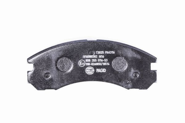 Brake Pad Set, disc brake - 8DB 355 016-531 HELLA
