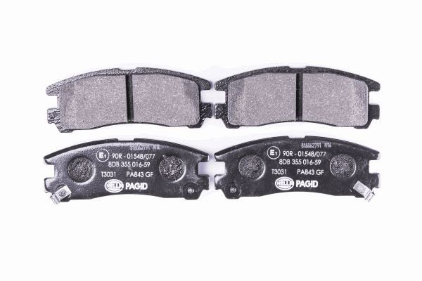 Brake Pad Set, disc brake - 8DB 355 016-591 HELLA