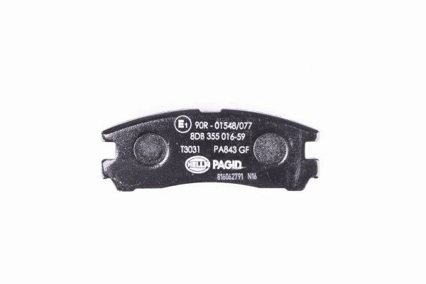 Brake Pad Set, disc brake - 8DB 355 016-591 HELLA
