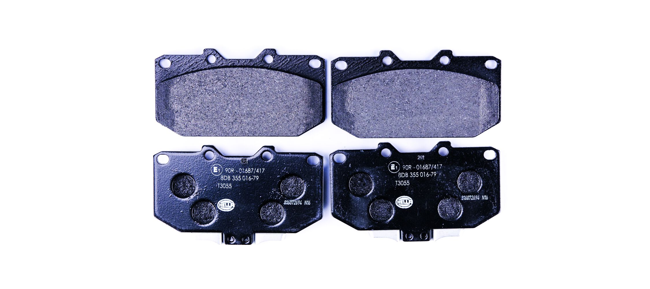 Комплект тормозных колодок, дисковый тормоз - 8DB 355 016-791 HELLA