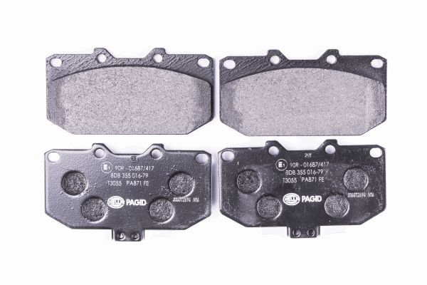 Brake Pad Set, disc brake - 8DB 355 016-791 HELLA