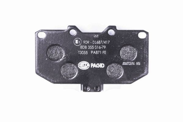 Brake Pad Set, disc brake - 8DB 355 016-791 HELLA