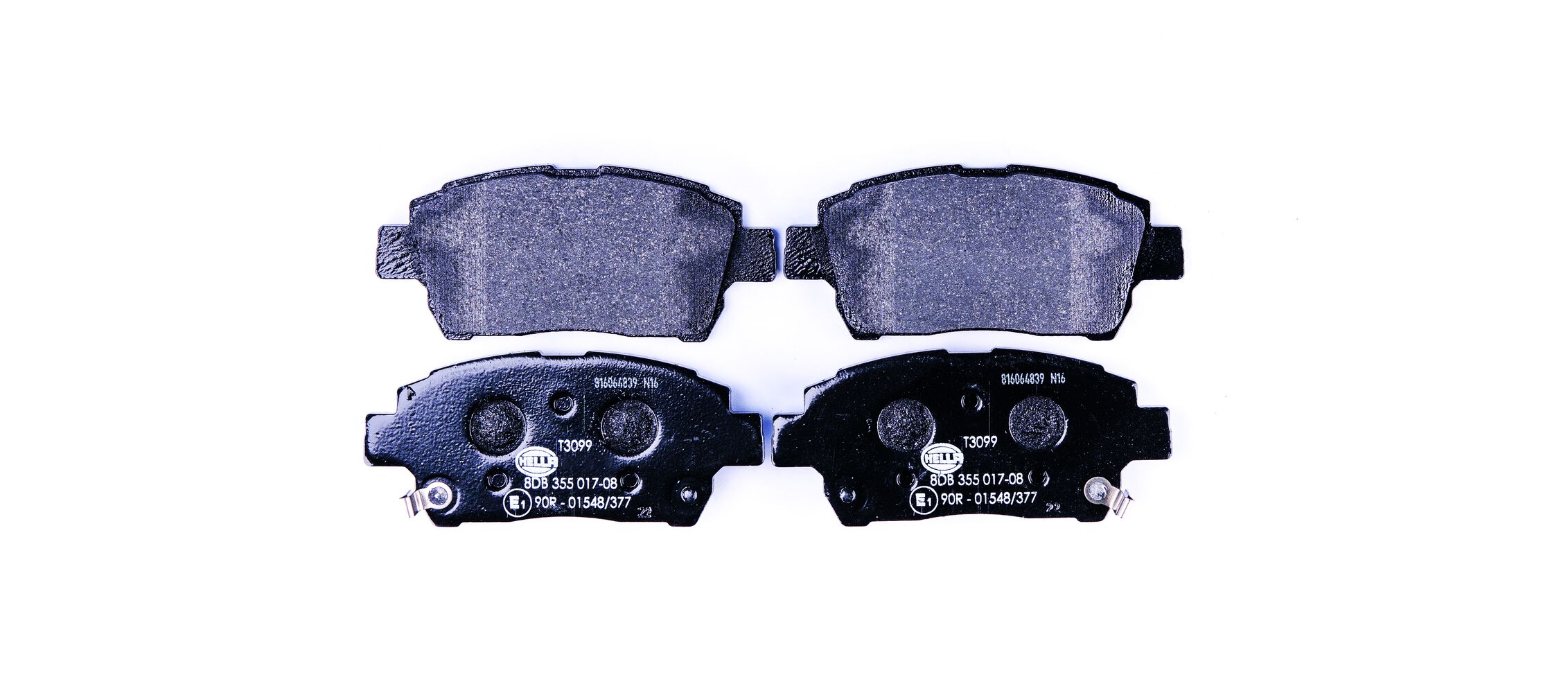 Комплект тормозных колодок, дисковый тормоз - 8DB 355 017-081 HELLA