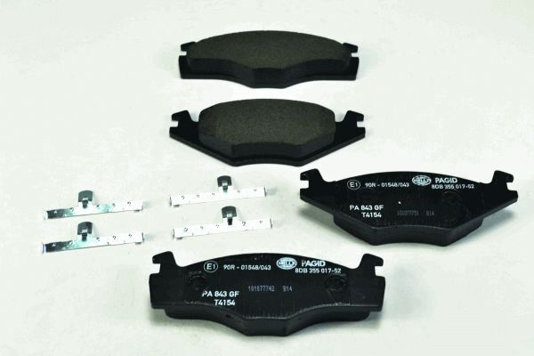 Brake Pad Set, disc brake - 8DB 355 017-521 HELLA
