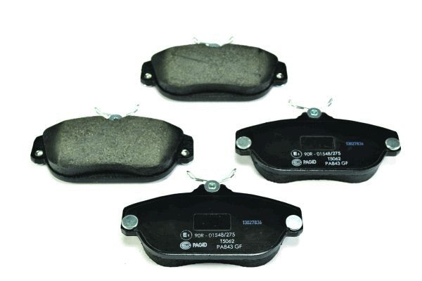 Brake Pad Set, disc brake - 8DB 355 018-001 HELLA