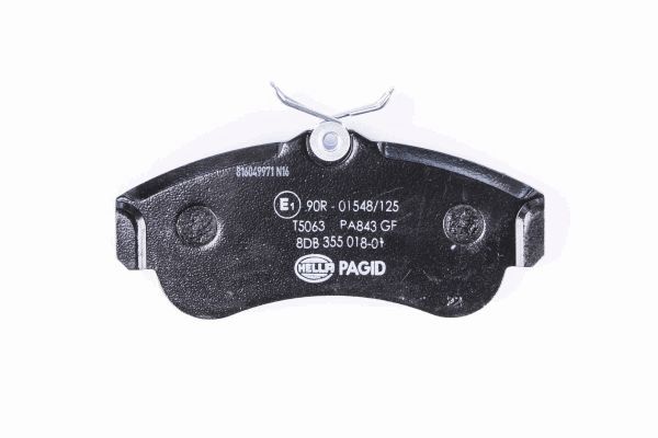 Brake Pad Set, disc brake - 8DB 355 018-011 HELLA