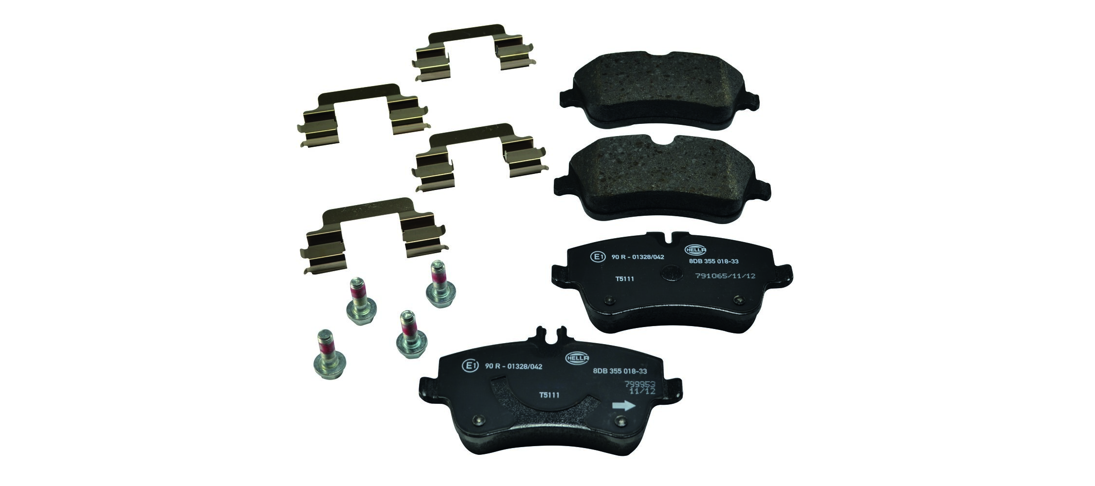 Brake Pad Set, disc brake - 8DB 355 018-331 HELLA