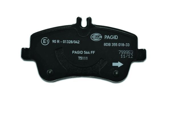 Brake Pad Set, disc brake - 8DB 355 018-331 HELLA