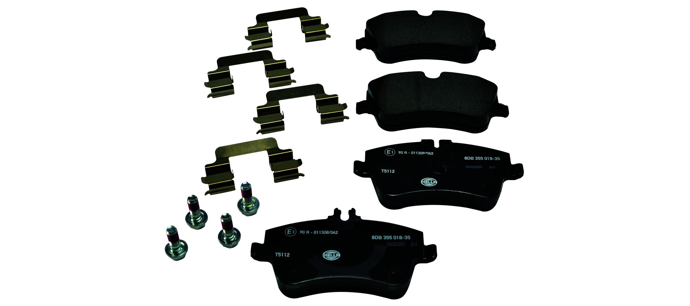 Brake Pad Set, disc brake - 8DB 355 018-351 HELLA