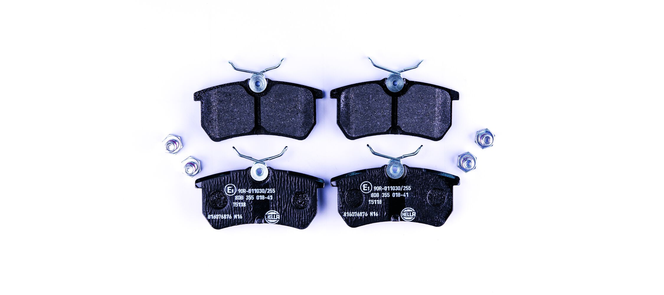 Brake Pad Set, disc brake - 8DB 355 018-411 HELLA