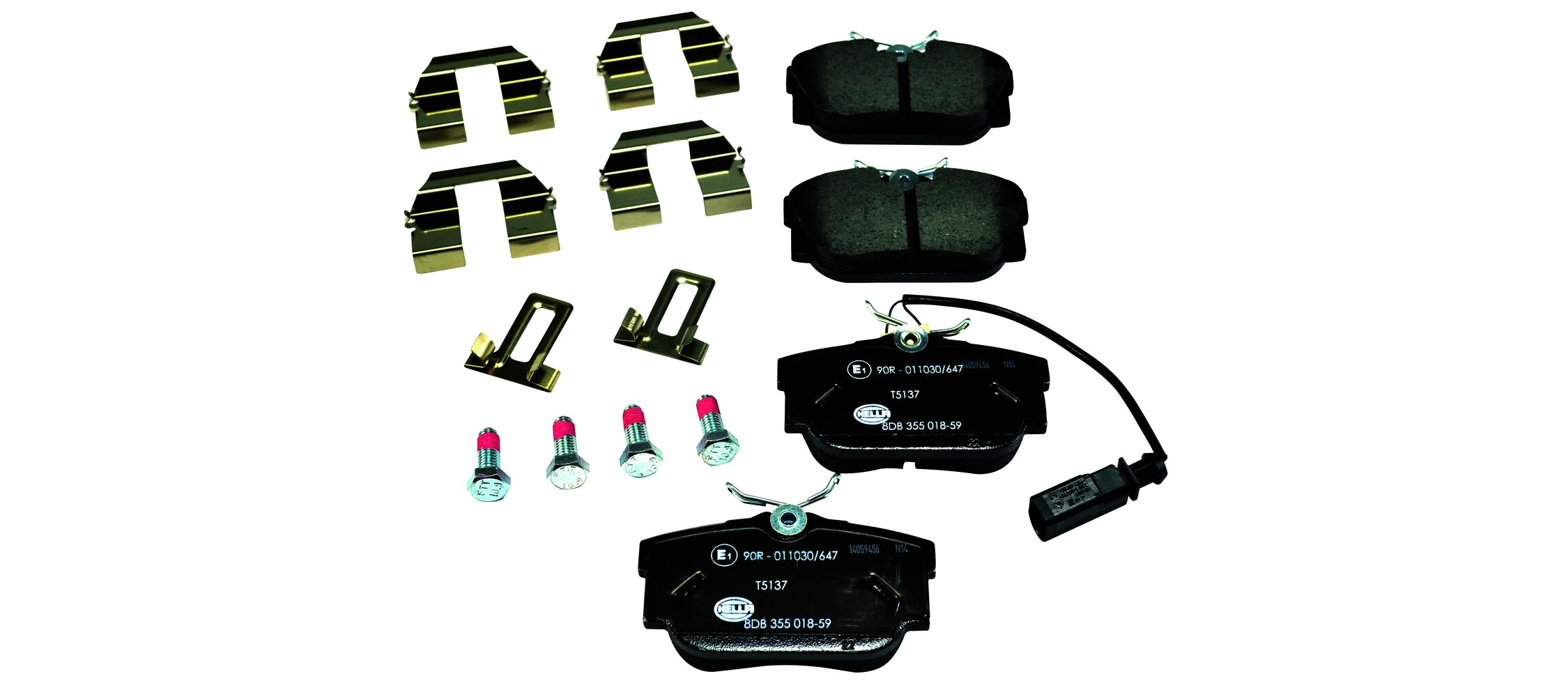 Brake Pad Set, disc brake - 8DB 355 018-591 HELLA