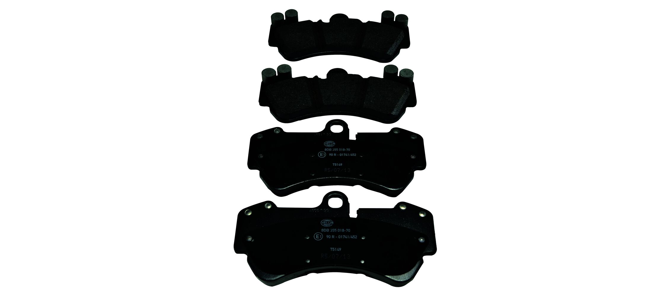 Brake Pad Set, disc brake - 8DB 355 018-701 HELLA