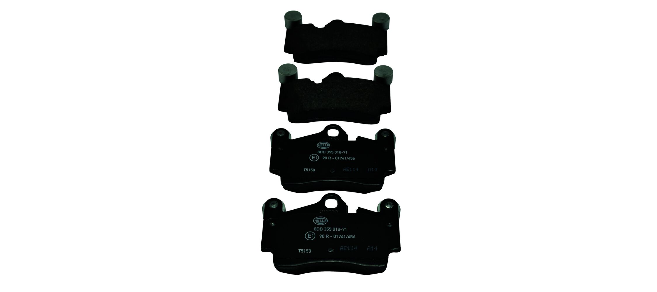 Комплект тормозных колодок, дисковый тормоз - 8DB 355 018-711 HELLA