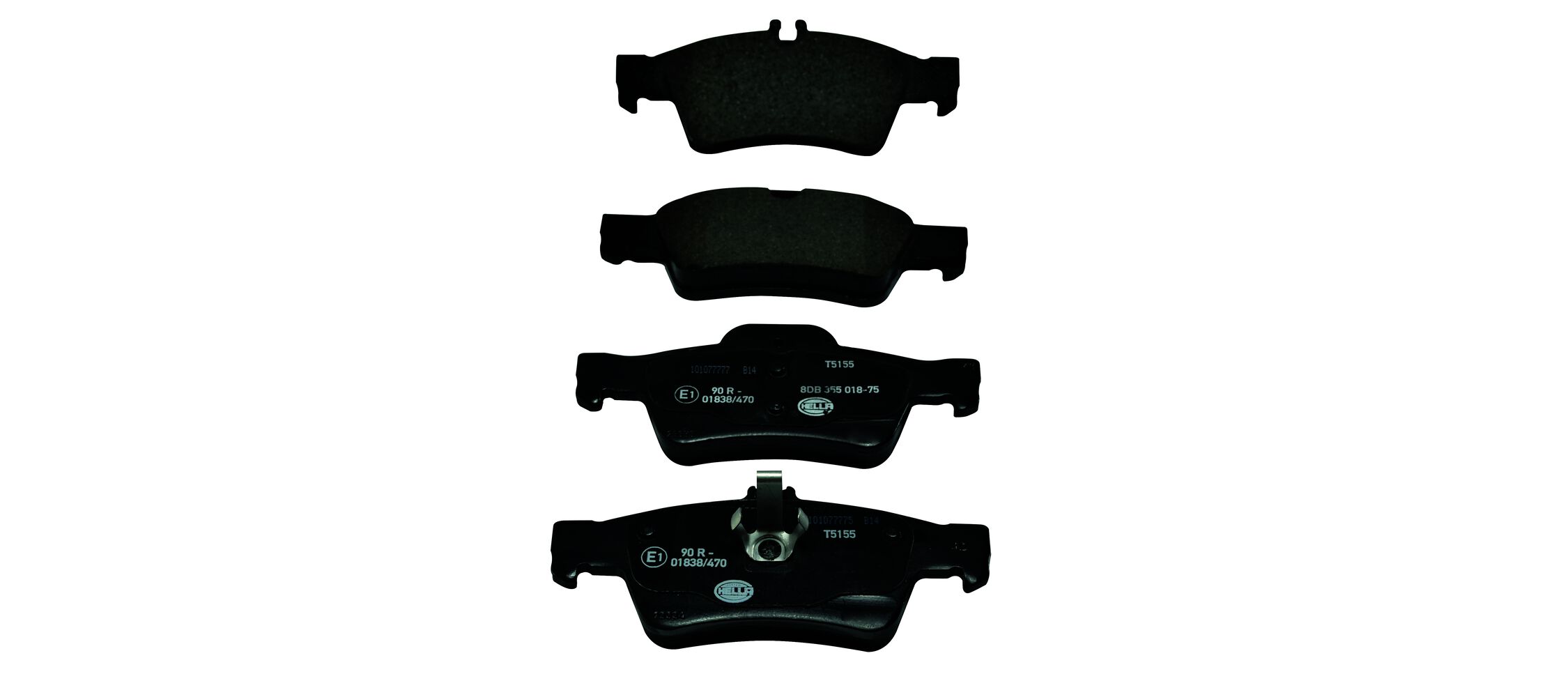 Комплект тормозных колодок, дисковый тормоз - 8DB 355 018-751 HELLA