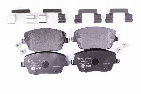 Brake Pad Set, disc brake - 8DB 355 018-801 HELLA